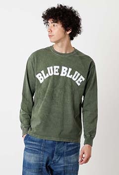 HAND WRITING BLUE BLUE ロングスリーブTシャツ