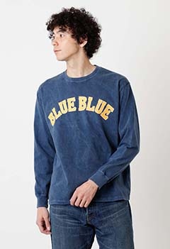 HAND WRITING BLUE BLUE ロングスリーブTシャツ