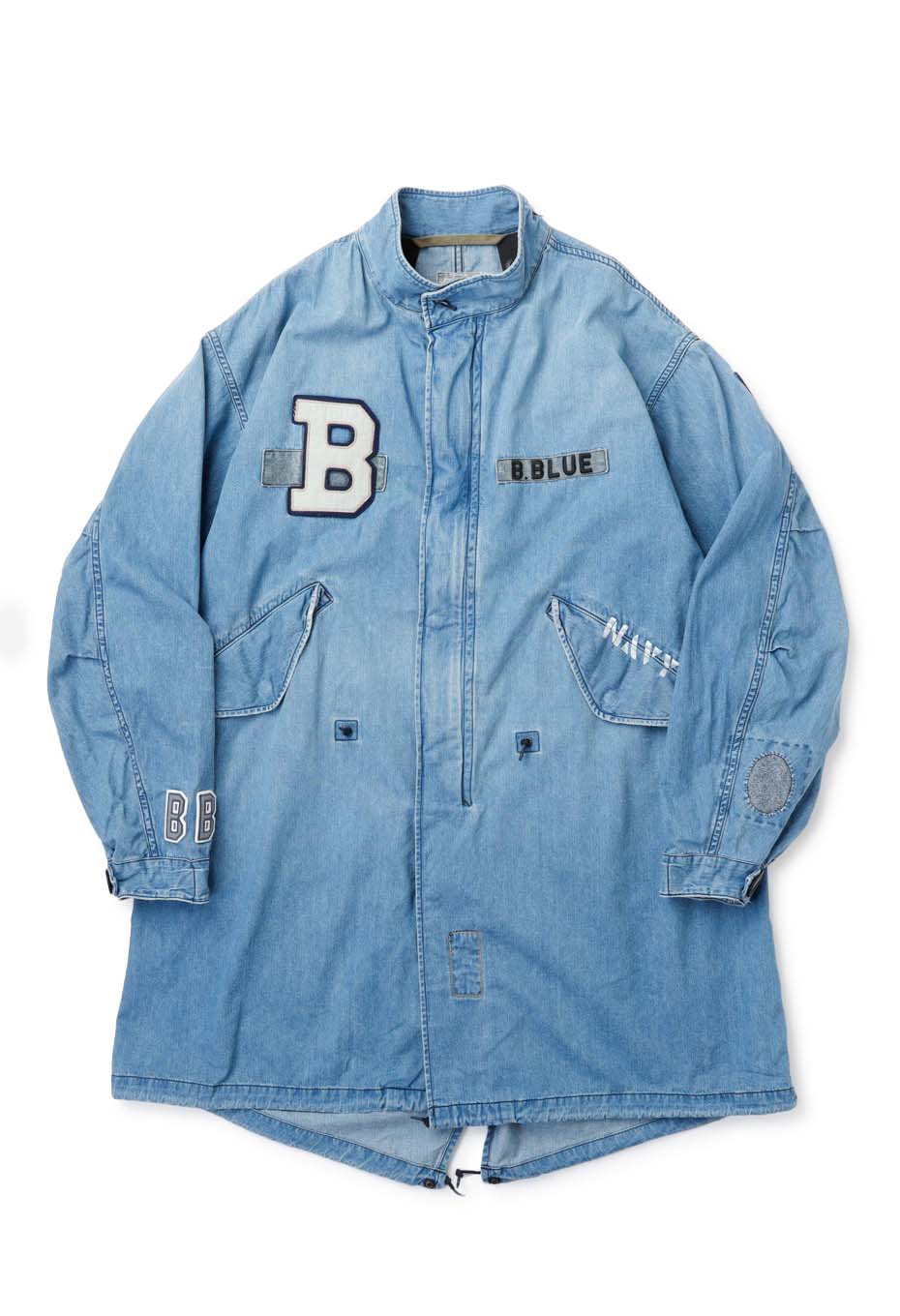 ジャカードデニム アタッチメント フィッシュテールコート