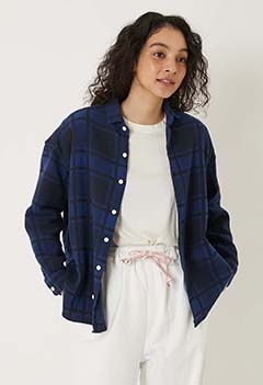 インディアプリント ウイメンズ フランネルシャツ