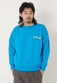 SNOW HRM プリントスウェット クルーネック