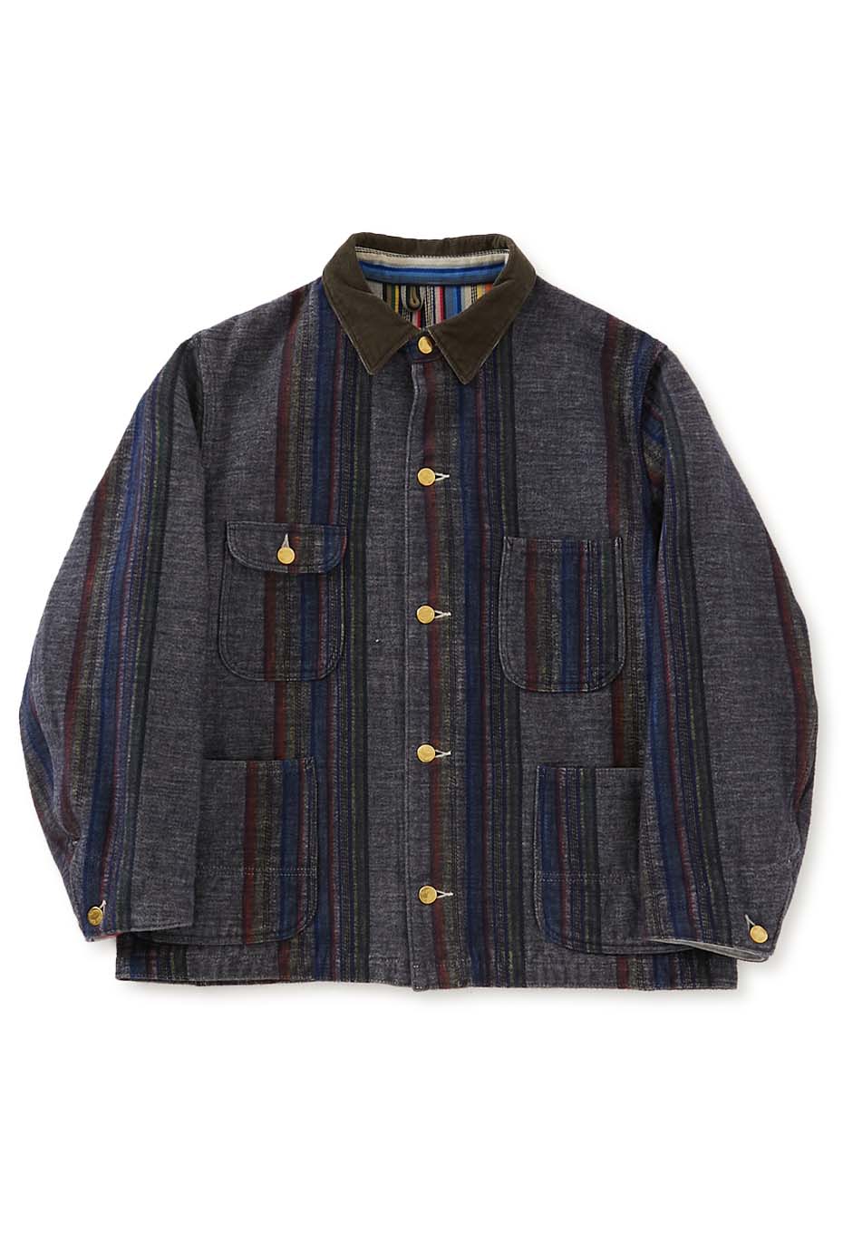 シングルレイヤーブランケット ショートカバーオールジャケット