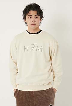 HRMビーンステッチスウェット クルーネック