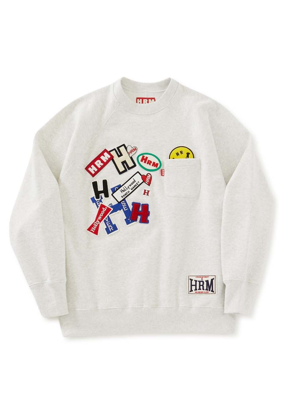 アメリカンヴィンテージウラケ SO MANY ワッペンスウェット クルーネック