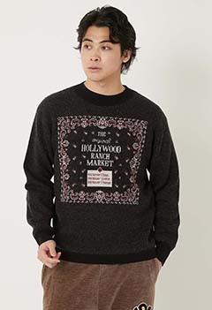 WE NEVER HRM ジャカードプルオーバー