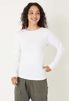 GICIPI /Cece バックUネックロングスリーブTシャツ