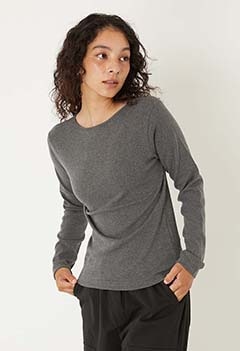 GICIPI /Cece バックUネックロングスリーブTシャツ