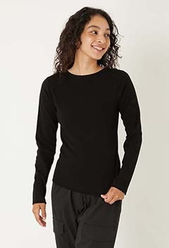 GICIPI /Cece バックUネックロングスリーブTシャツ