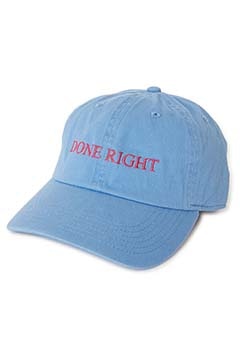 ワークスローガン DONE RIGHT キャップ