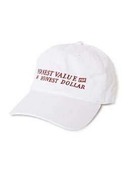 ワークスローガン HONEST VALUE キャップ