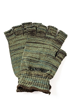 STANDARD エンブロイダリー アクリリックニット CAMO フィンガーレスグローブ
