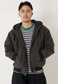 CORNERSTONE /ダッククロス フードワークジャケット VINTAGE WASHED