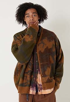 TOWNCRAFT × HIGH! STANDARD / シャギーパターンカーディガン
