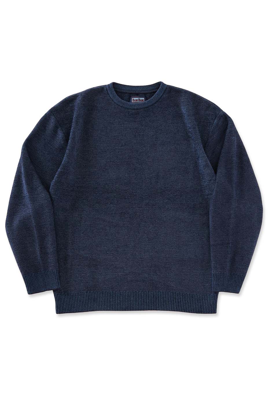 シルキーモール メランジ クルーネックニット