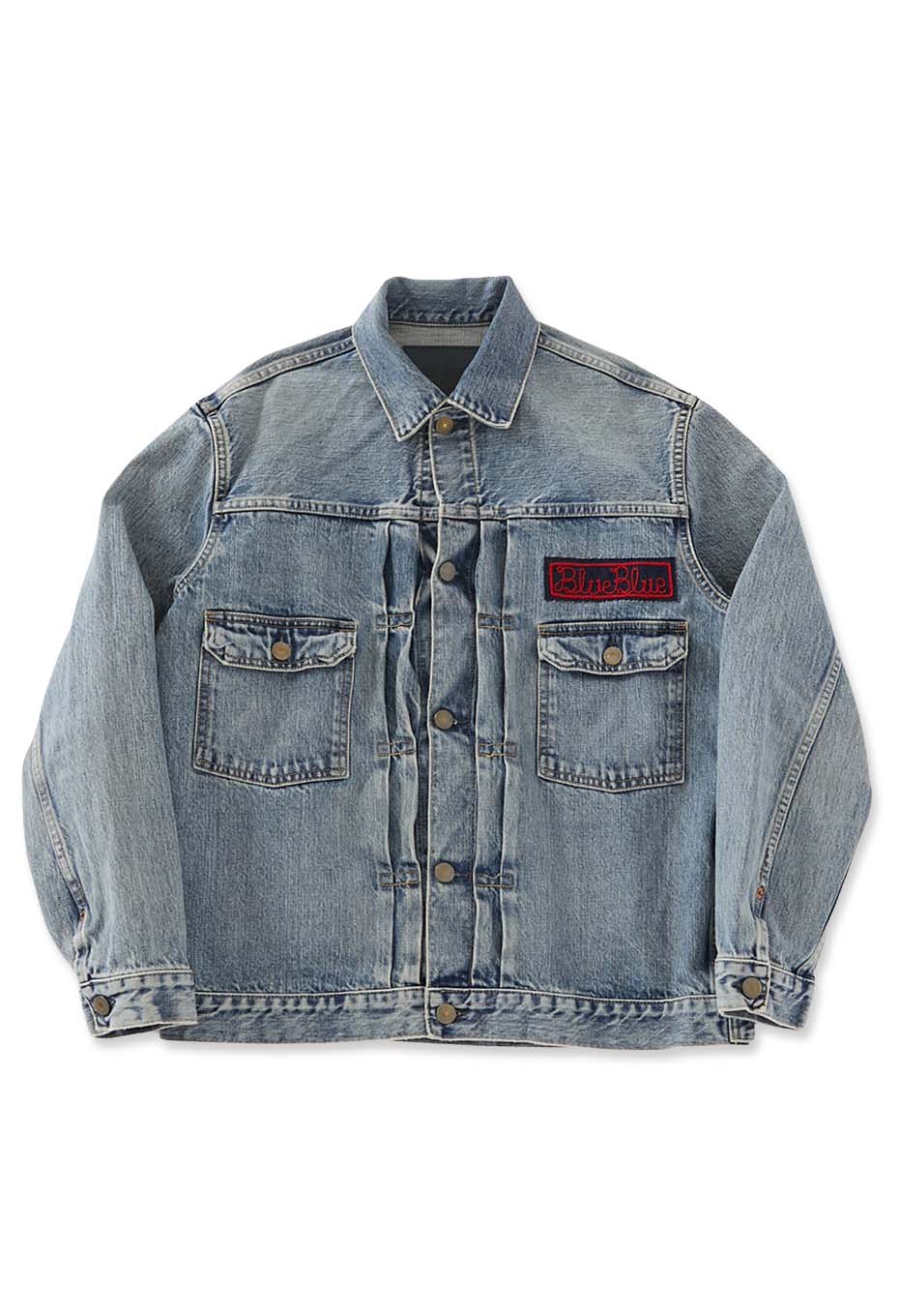 スーピマセルビッチデニム 2ndタイプ ヴィンテージフェード トラッカージャケット