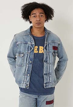 スーピマセルビッチデニム 2ndタイプ ヴィンテージフェード トラッカージャケット