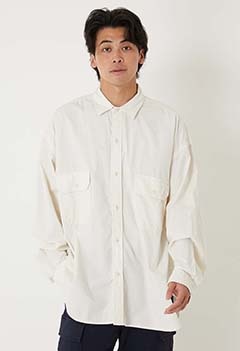 SANMONT /コットンシルクネップワークシャツ