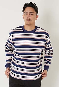 WALLA WALLA SPORT /ロングスリーブ ストライプTシャツ