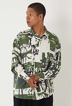 PORTER CLASSIC /ロールアップ ハワイアンアウトドアシャツ