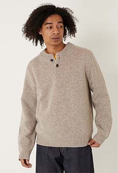 L.L. Bean /クラシック ラグウール ヘンリーネックセーター