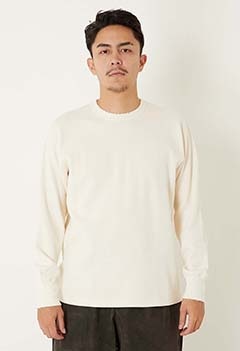 Healthknit /THERMAL KING ラッセルハニーコム クルーネックシャツ DAMAGED