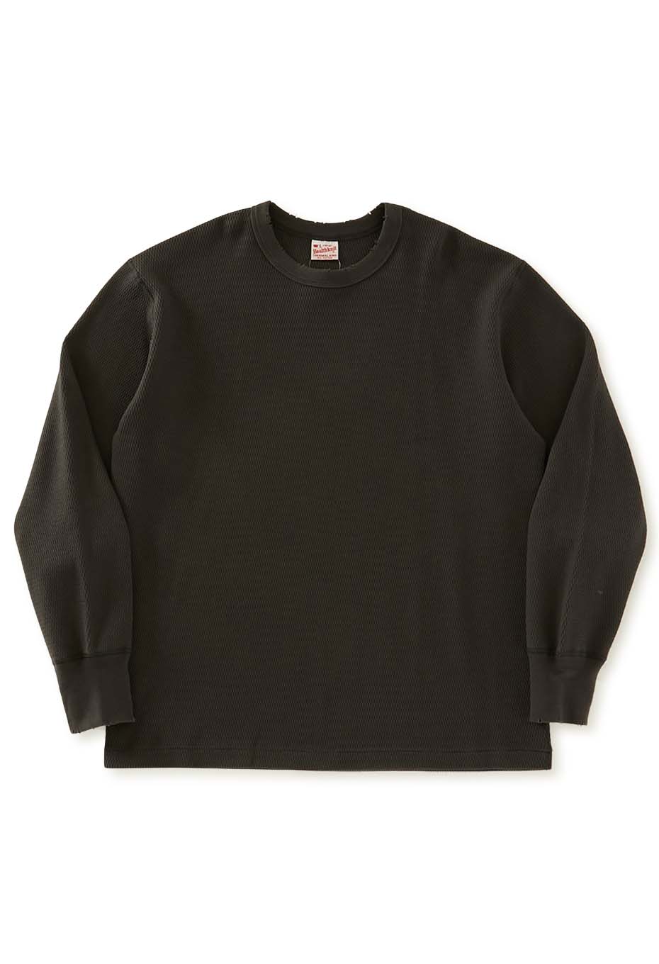 Healthknit /THERMAL KING ラッセルハニーコム クルーネックシャツ DAMAGED