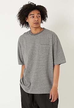 HEALTHKNIT /ボーダーショートスリーブポケットTシャツ