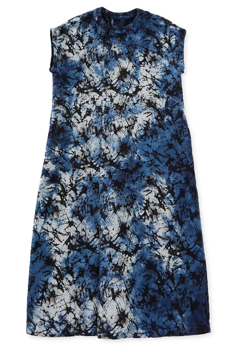 ソフトコットンガラスジャカード インディゴテゾメ プルワンピース