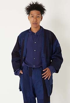 Indigo nenrin patchwork Haori