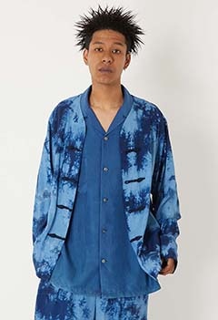 インディゴ ムラクモシボリ オリエンタルシャツオール