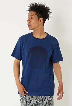 Indigo Omaru Print Short Sleeve T-shirts