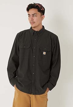 CARHARTT /ルーズフィット シャンブレーロングスリーブシャツ