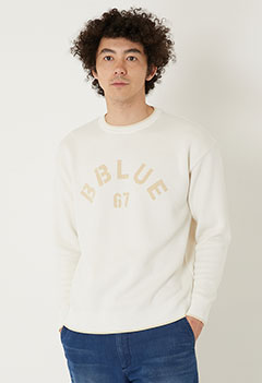 B BLUE 67 メランジコットンニット