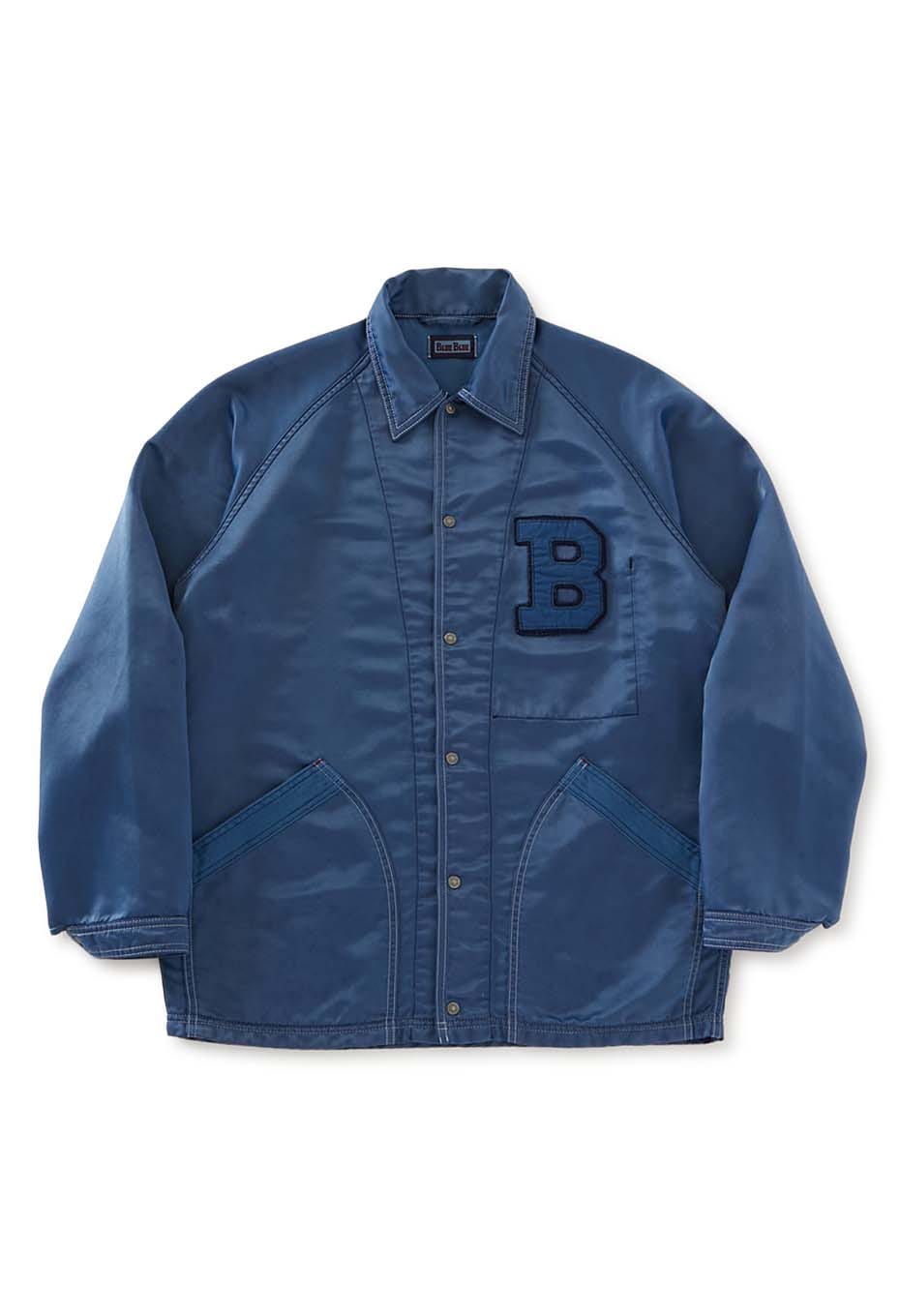 インディゴナイロンコーチジャケット