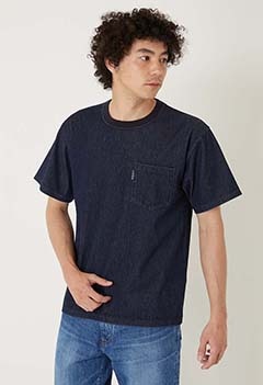 デニムライクポケットショートスリーブTシャツ