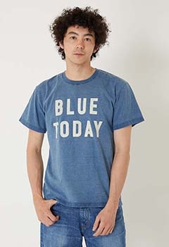 インディゴ BLUE TODAY ショートスリーブTシャツ