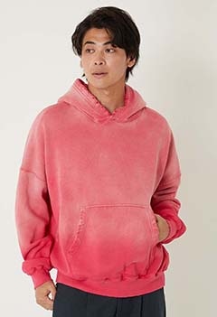 MOOJI MOOJI /オーバーサイズ クロップフーディ AGED