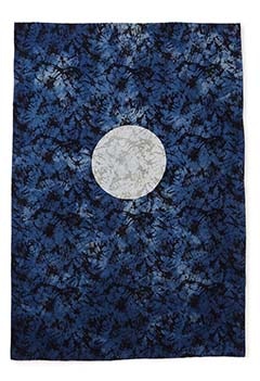 ソフトコットンガラスジャカード インディゴテゾメ ツキバッセンノレン