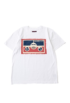 BLUE BLUE JAPAN NARITA AIRPLANE スタンプ Tシャツ
