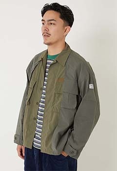 elephant TRIBAL fabrics /ダブルミリタリージャケット