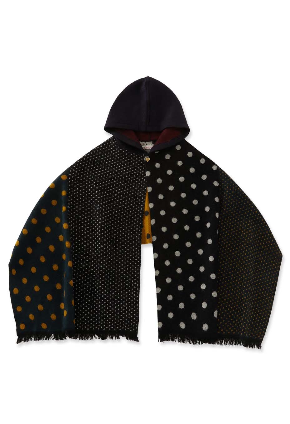 ストールリメイク フードポンチョ