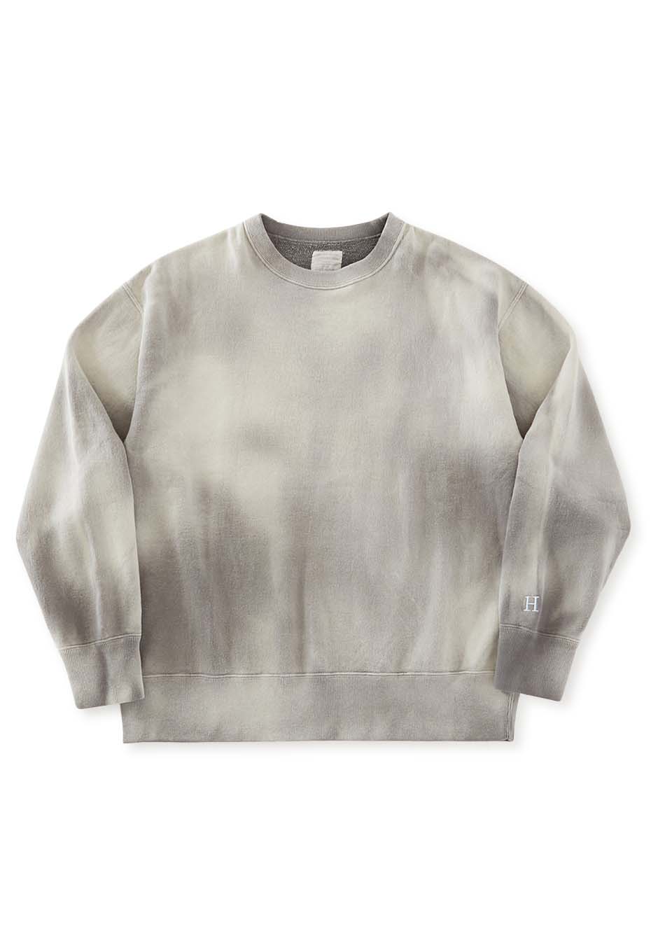 スーパーストレッチ ユーズドウォッシュ クルーネックスウェット