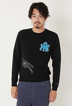 ループヤーンスプリングニットLOGOプルオーバー