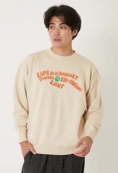 LIFE IS JOURNEY メランジ エンブロイダリープルオーバー