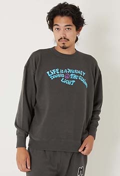 LIFE IS JOURNEY メランジ エンブロイダリープルオーバー