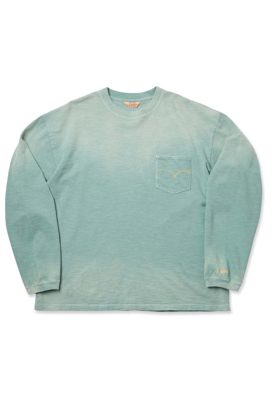 WWスラブテンジク ユーズドウォッシュ ポケットロングスリーブTシャツ