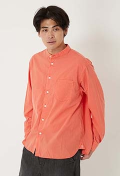 フェードアラダキローンバンドカラーシャツ