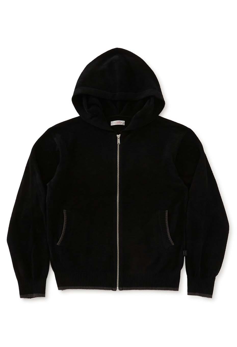 モールヤーンスプリングニットフーディ