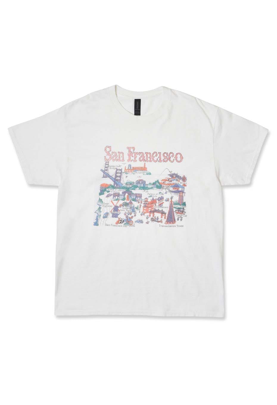 サンフランシスコ SIGHTSEEING MAP Tシャツ