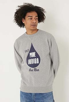 インディゴドロップ BB クルーネックスウェット